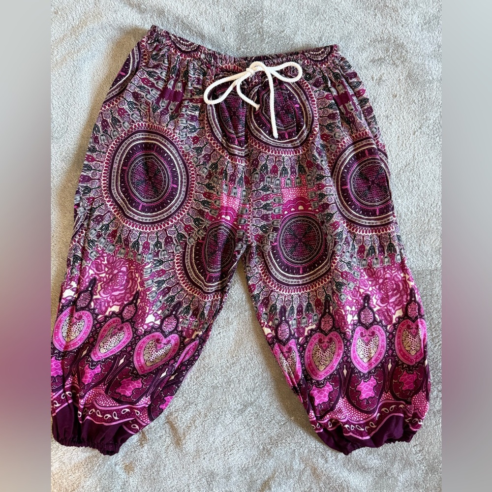 Bohemian Pink and Purple Patterned Pants